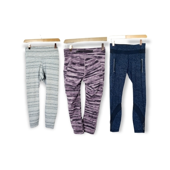 Lululemon leggings bundle x 3 pairs  all size 4 - Picture 1 of 16